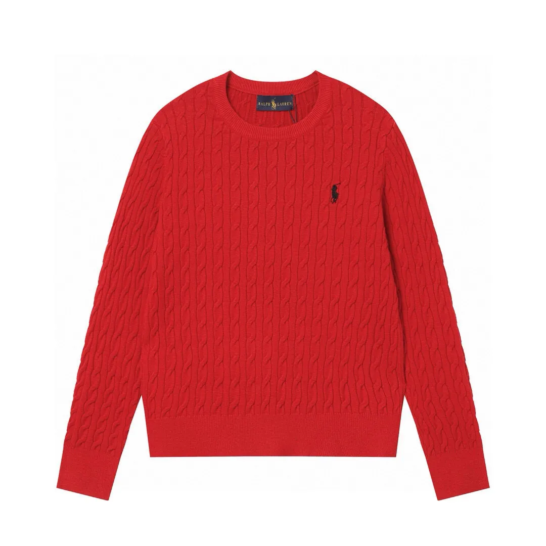P186 Style No.: 601 -Ralph Lauren RL classic war horse logo embroidered pullover long-sleeved sweater on the chest -The item is made of custom-dyed and custom-spun yarn, purchased from the original version. A full set of customized accessories. Details determine success or failure. Heavy new autumn and winter product. High weight. Soft and delicate. The upper body effect is very nice. Loose fit. Women's model. -Color: white, gray, navy blue, red, khaki, blue, pink. -Sizes: S / M/ Ｌ S size 80-100 jins, M size 100-120 jins, Large size 120-135 jins